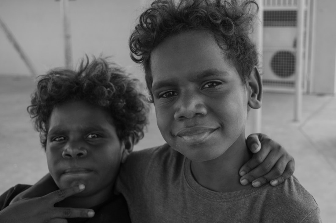 Two friends - Indigenous kids Australia, NT