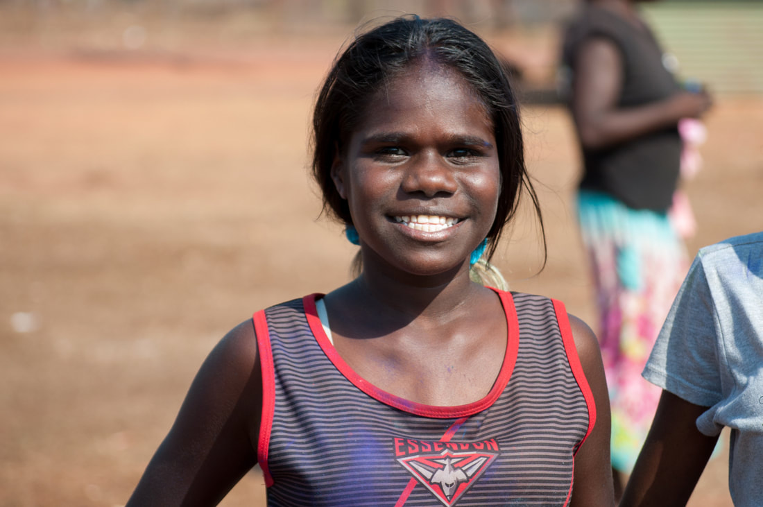 Smiling students - remote community, NT