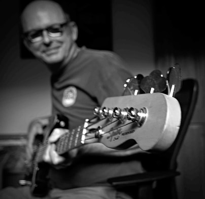 Rick - Bass Player - Black and White Portrait